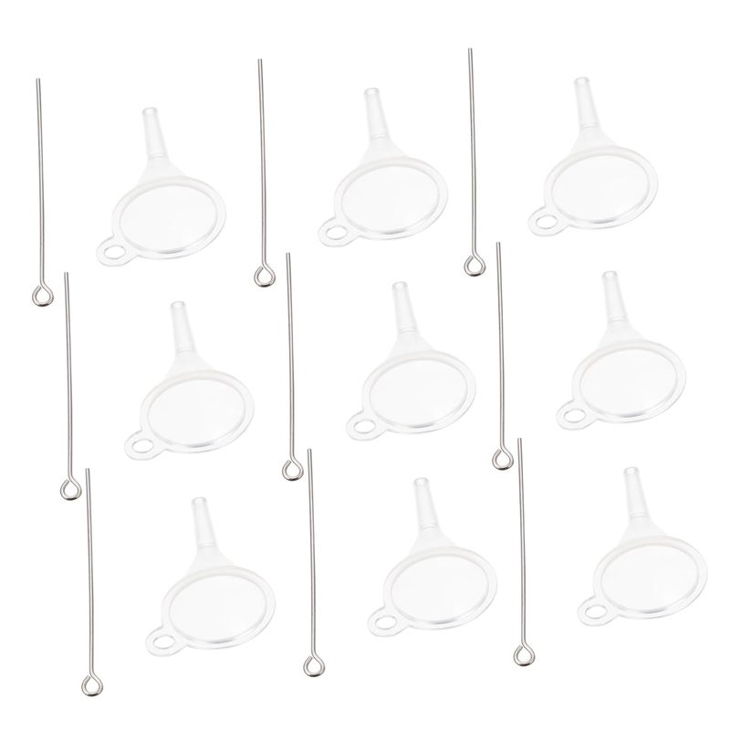 10 Pack Mini Funnels Portable for Perfume Essential Oils Transfer Lightweight DIY Tool - Image 1